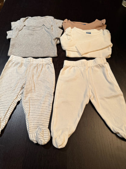 Bundle: cozy  snuggle bundle of tops & bottoms , Kids 3 Month (0-3M)
