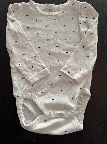Cotton long sleeve onesies: mixed bundle: 6-9 months: girls, Kids 6 Month (3-6M)