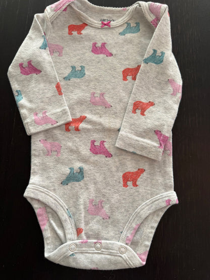 Cotton long sleeve onesies: mixed bundle: 6-9 months: girls, Kids 6 Month (3-6M)