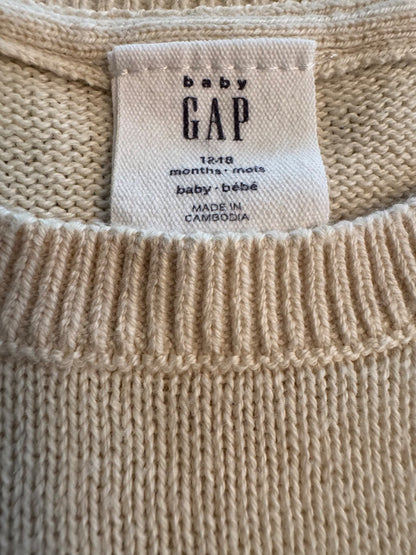 Baby Gap Crème Cotton Sweater & Tulle Dress: 12-18 months , Kids 18 Month (12-18M)