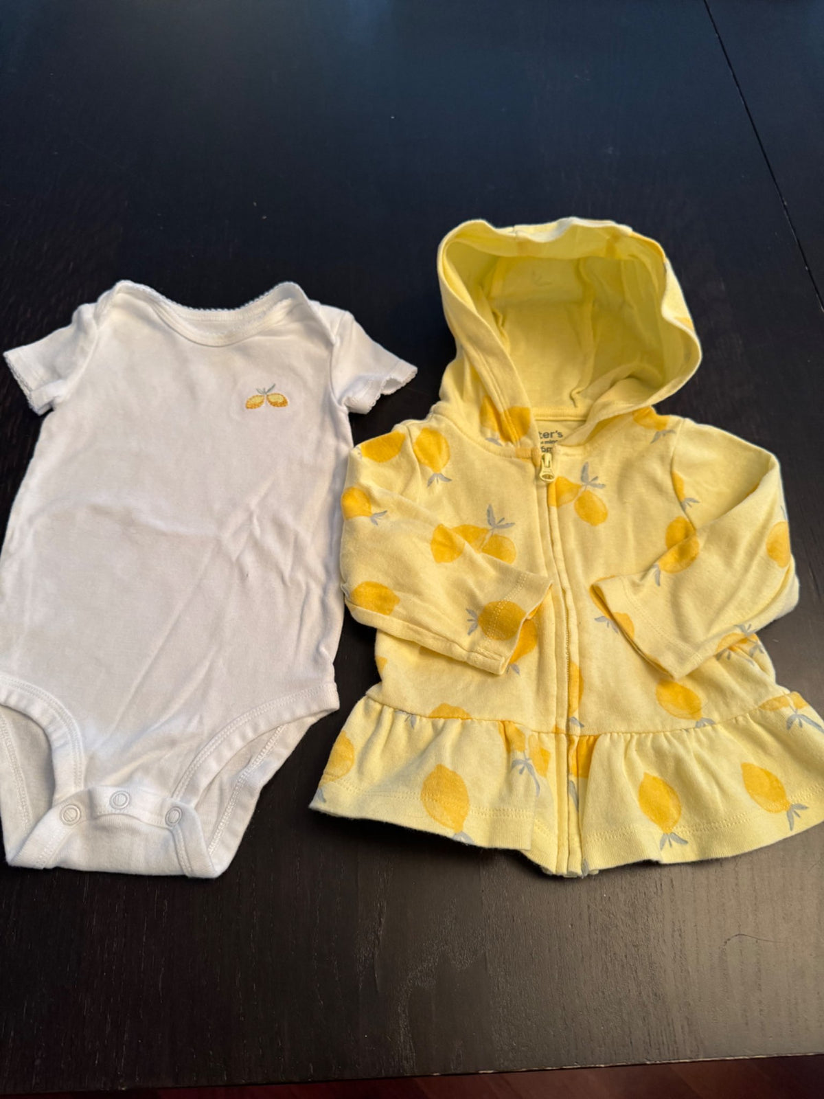 Outfit:Cardigan with Peplum & 1 Onsie , Cotton, 3-6 months, Kids 6 Month (3-6M)