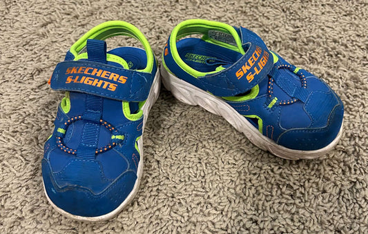 Sketchers S-Lights Sneaker-Sandals - BLUE (size 7), Shoes 7 (Walkers:12-24 mth)