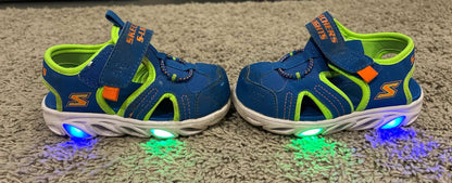 Sketchers S-Lights Sneaker-Sandals - BLUE (size 7), Shoes 7 (Walkers:12-24 mth)
