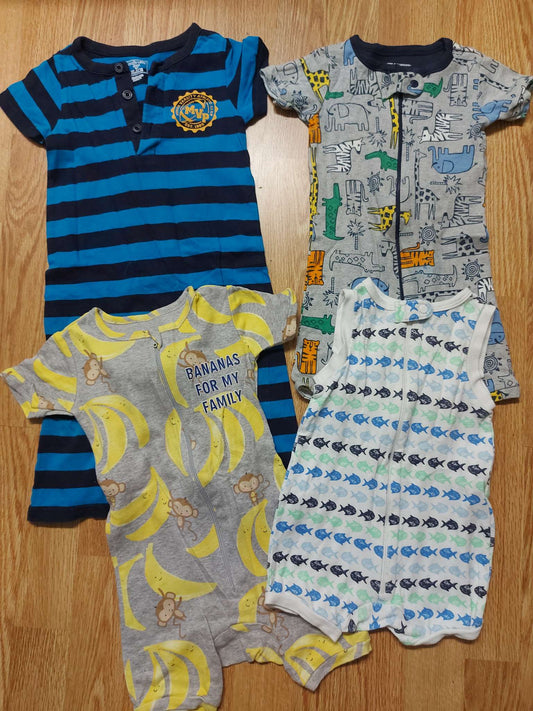 Bundle of 4 summer rompers, Size 12-18 months, Kids 18 Month (12-18M)