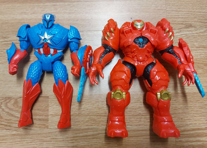 Marvel Avengers Mech Strike Monster Hunters Hunter Suits Captain America and Iron Man Action Figures