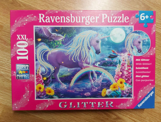 Ravensburger puzzle 100 pieces - Glitter unicorn theme