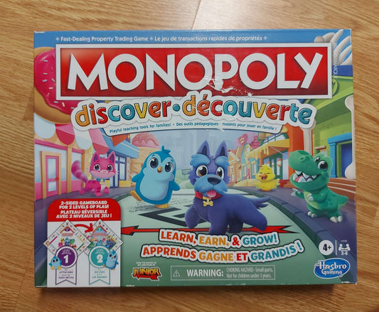 Monopoly Discover Board Game,English- French