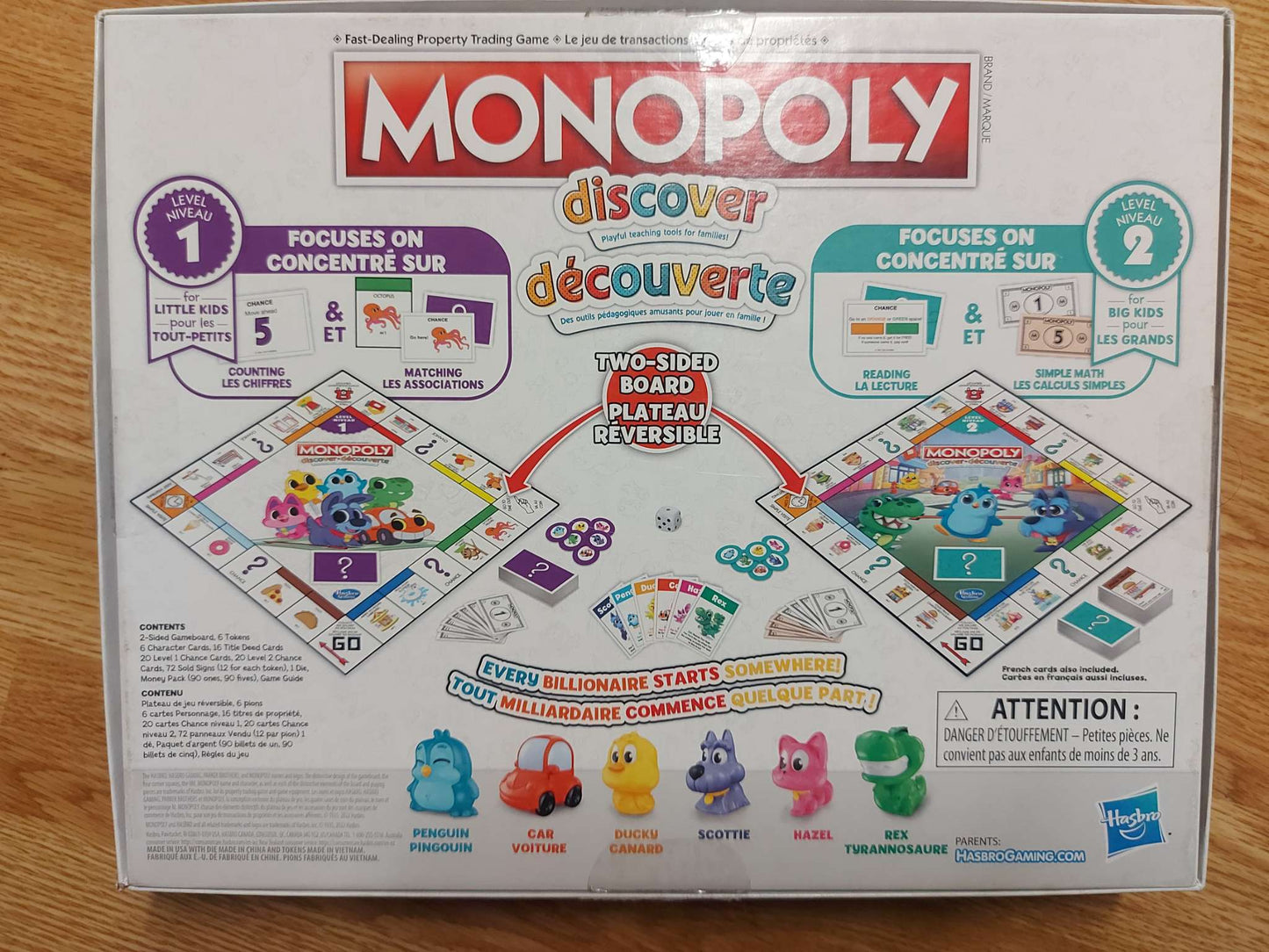 Monopoly Discover Board Game,English- French