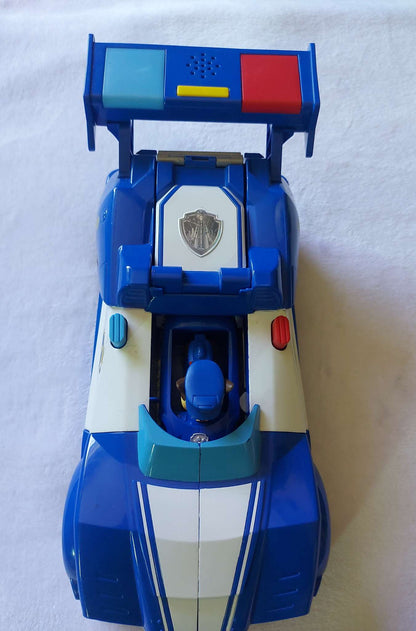 PAW PATROL, Chase 2-in-1 Transforming Movie City Cruiser Toy Car with Motorcycle, Lights, Sounds and Action Figure