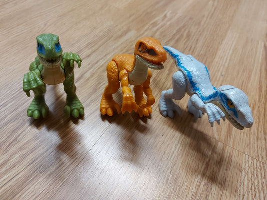 Lot of 3 raptors dinosaurs