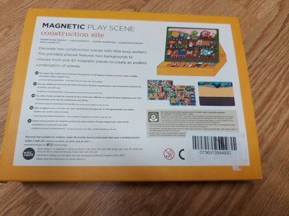 Magnetic play scene - construction site