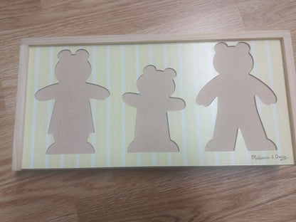 Melissa & Doug Wooden Dress-up Puzzle - Bear Family