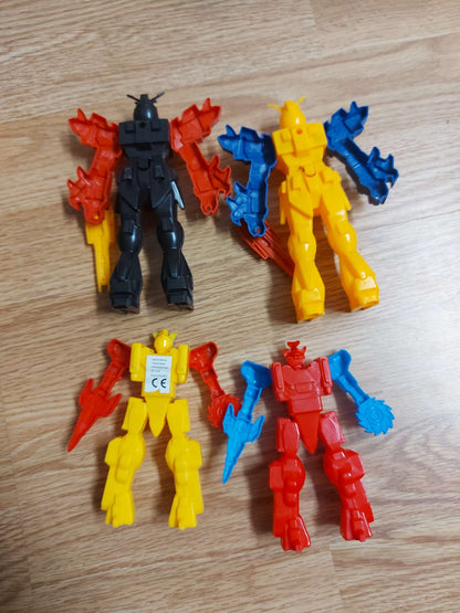 Lot of 4 plastic transformers