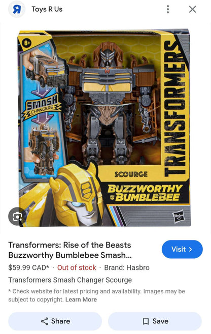 Transformers Rise of the Beasts Buzzworthy Bumblebee Smash Action Figure