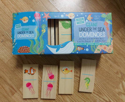 Giant under the sea dominos -28 wooden pieces