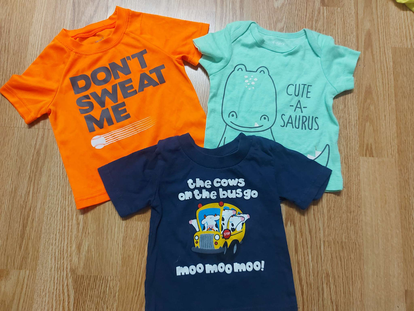 Lot of 3 tshirts size 6 months, Kids 6 Month (3-6M)