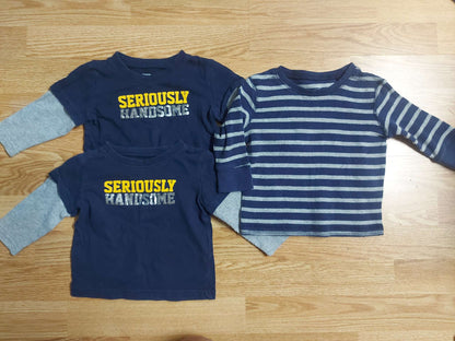 Lot of 3 long sleeve tshirts - Size 6-12 months, Kids 12 Month (9-12M)