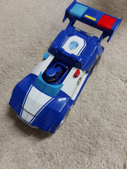 PAW Patrol, Chase 2-in-1 Transforming Movie City Cruiser Toy Car with Motorcycle, Lights, Sounds and Action Figure