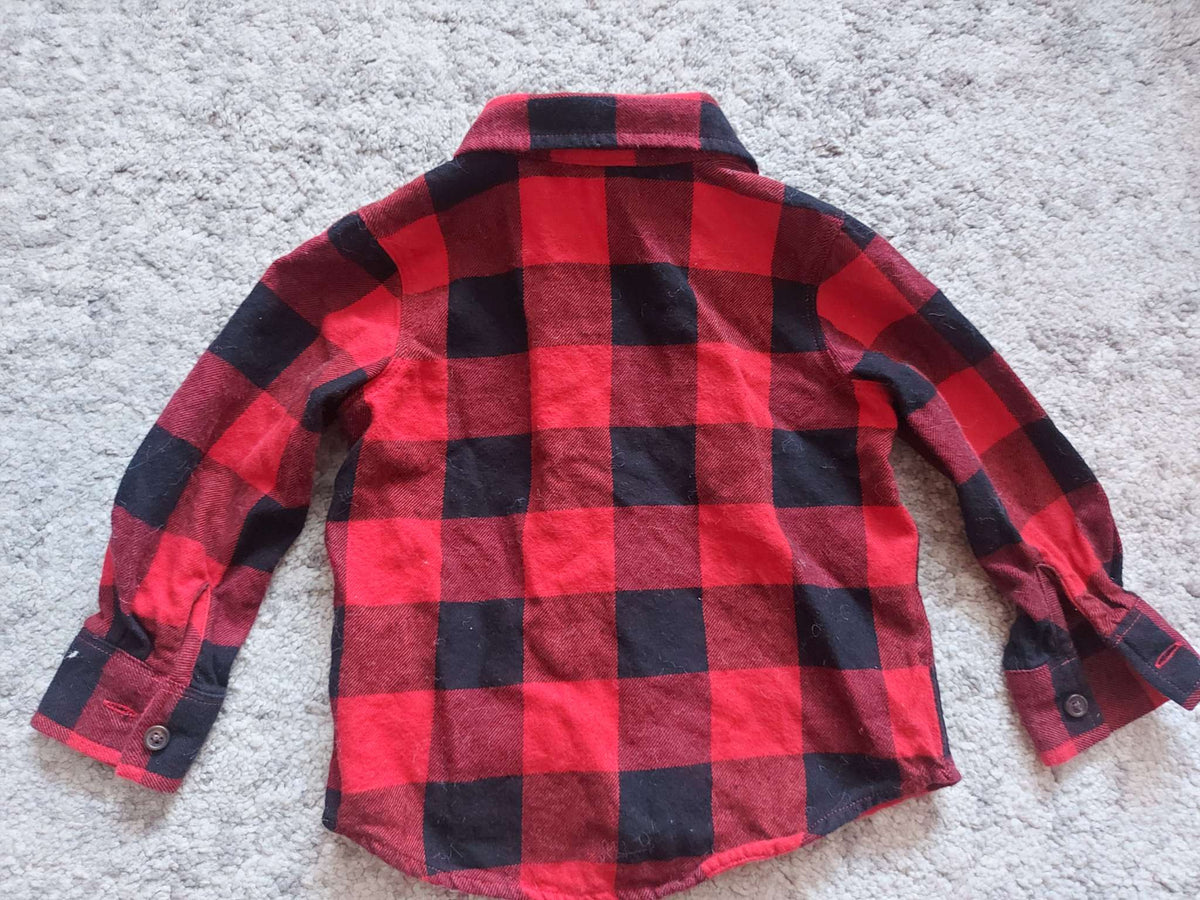 Boy Plaid Shirt - Size 2T, Kids 2T