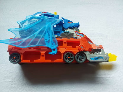 Hot Wheels City Toy Car Track Set, ultimate Dual Dragon Transporter