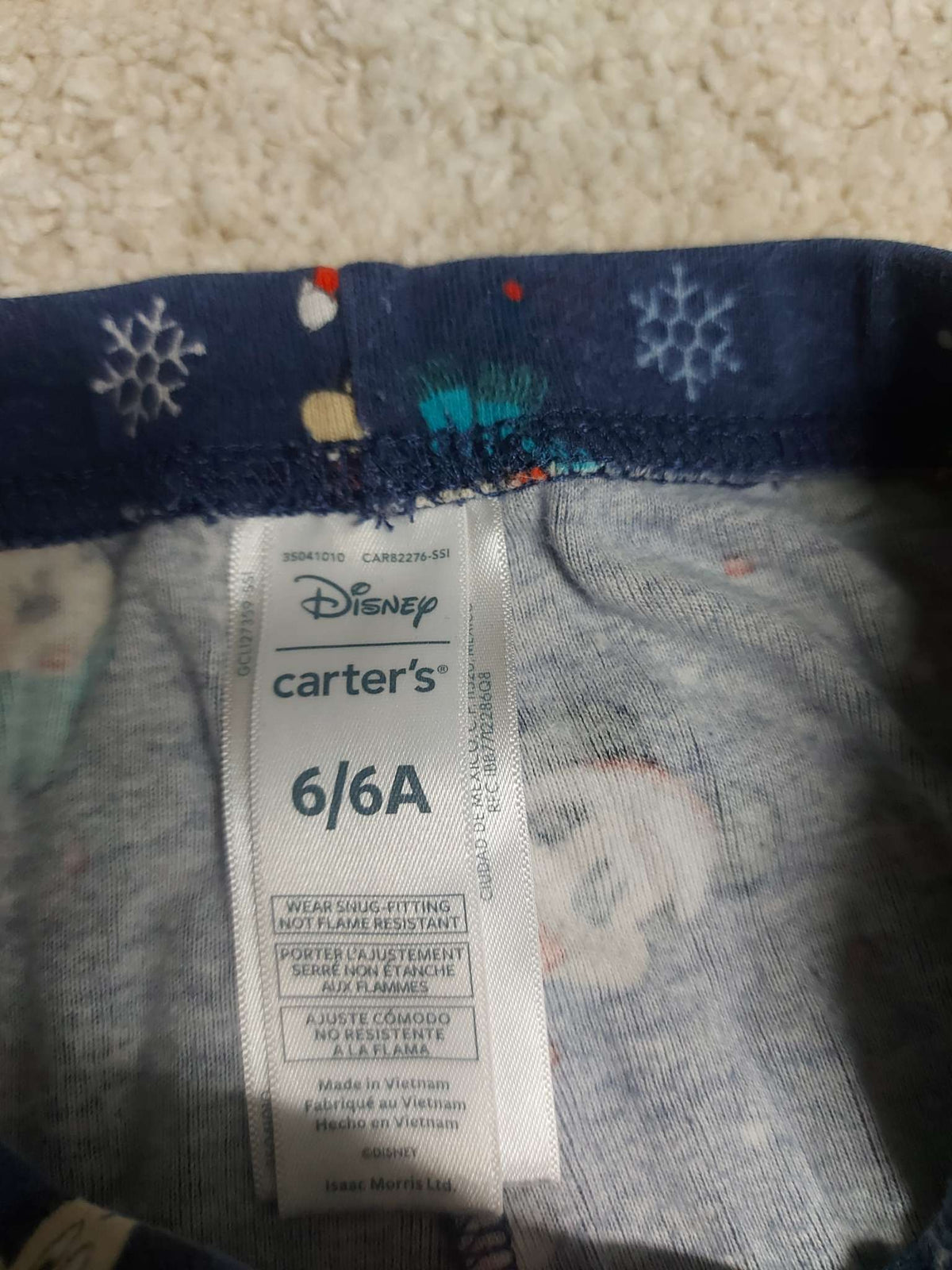 Disney Christmas Pajamas Set - Size 6, Kids 6/6X