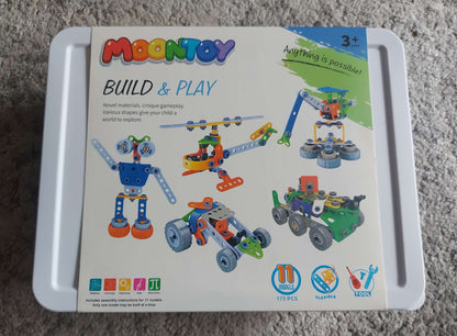 11-in-1 STEM Building Toys for Kids Ages 4-8, 175 Pieces Erector Set Construction Engineering Kit, Kids Creative Learning Activities