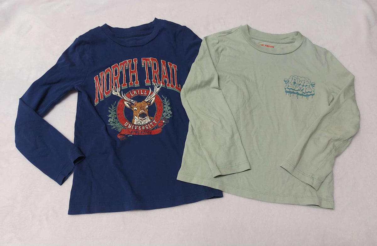 Lot of 2 long sleeve t-shirts Size S/P (6), Kids 6/6X