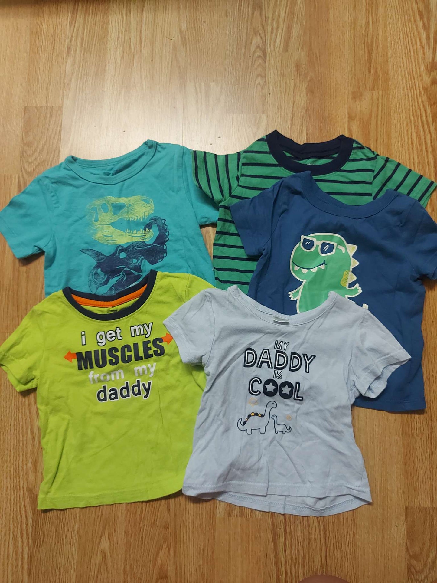 Bundle of 5 tshirts (various brands), Size 12-18 months, Kids 18 Month (12-18M)