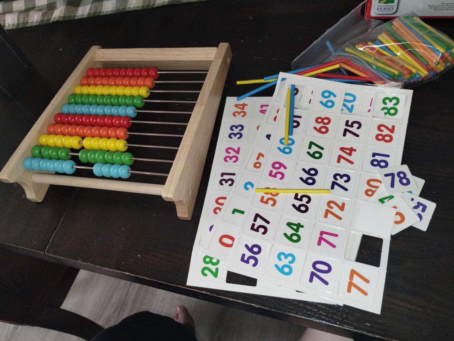 Abacus with sticks and cards (retails for $25)
