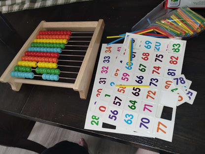 Abacus with sticks and cards (retails for $25)