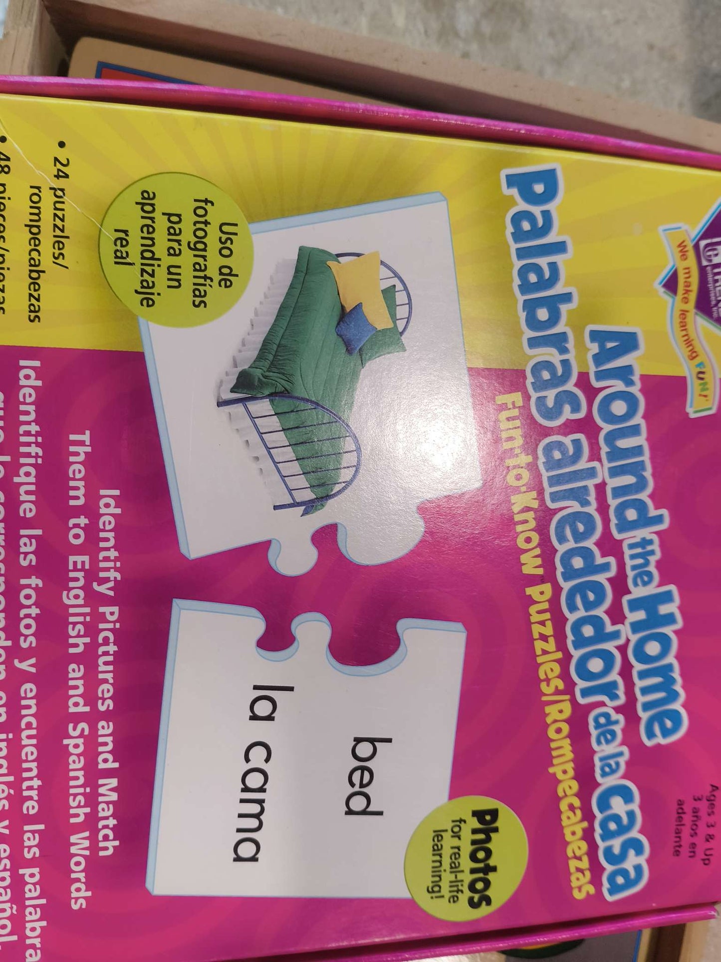 Around the House picture and word puzzles