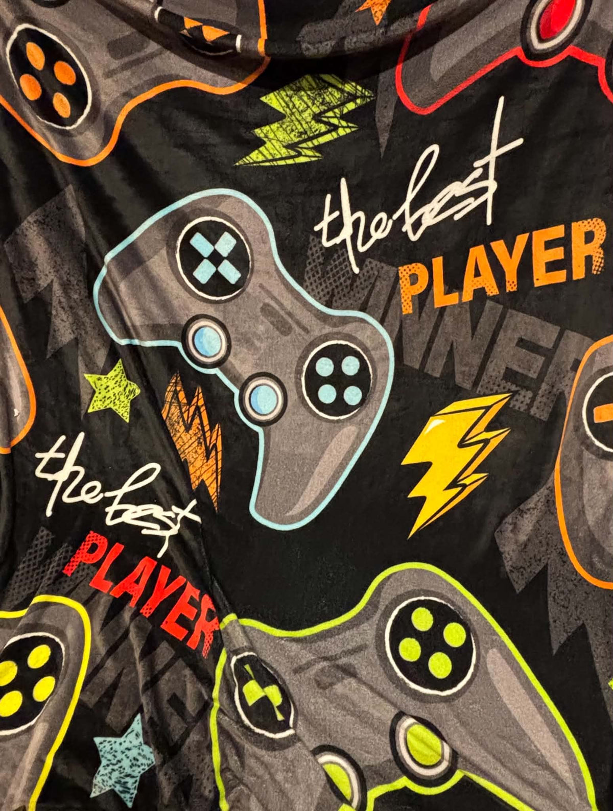 Gamer theme fleece blanket
