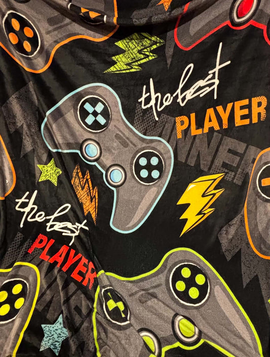 Gamer theme fleece blanket