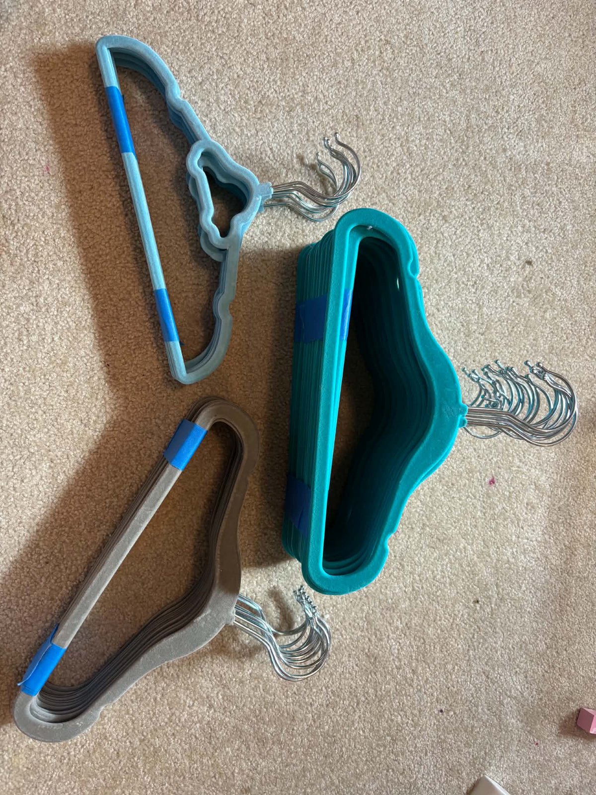 Baby/Toddler/Kids teal and grey felt hangers