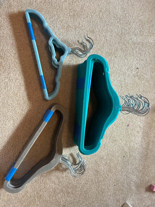 Baby/Toddler/Kids teal and grey felt hangers