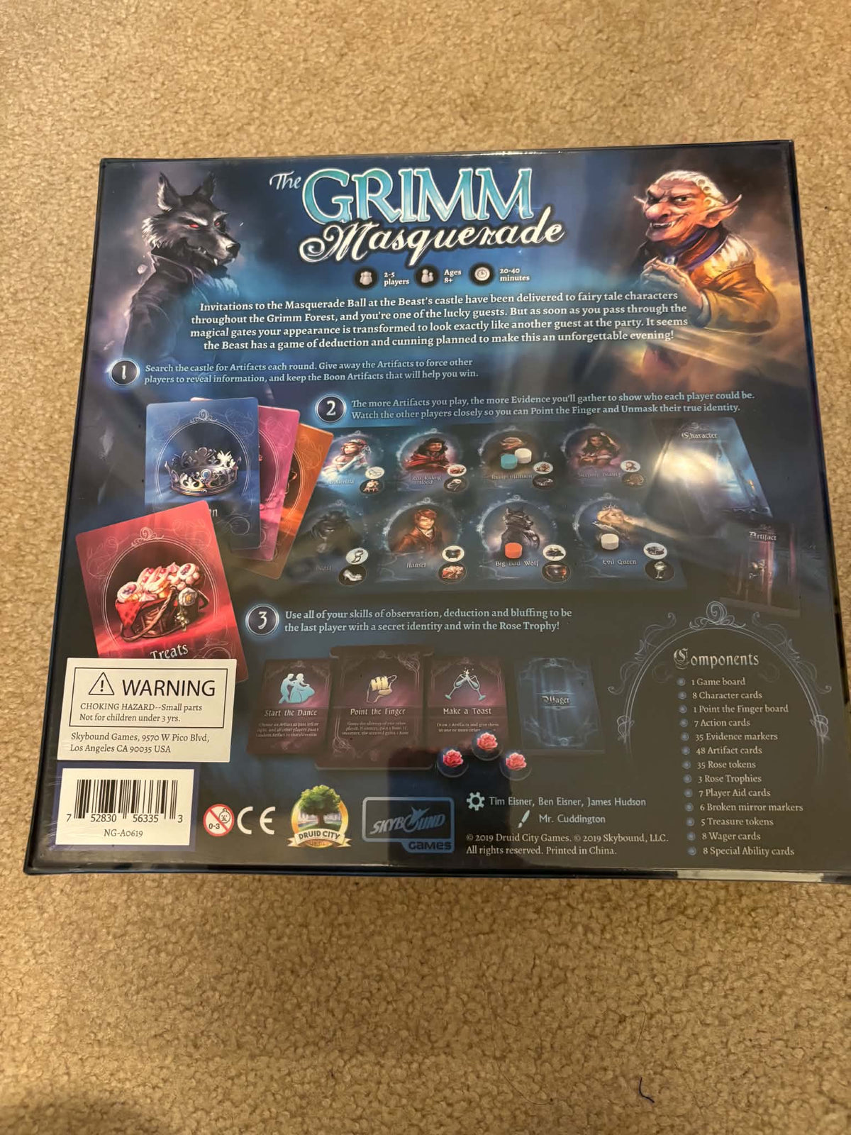 The Grimm Masquerade game (new in plastic- MSRP $30)