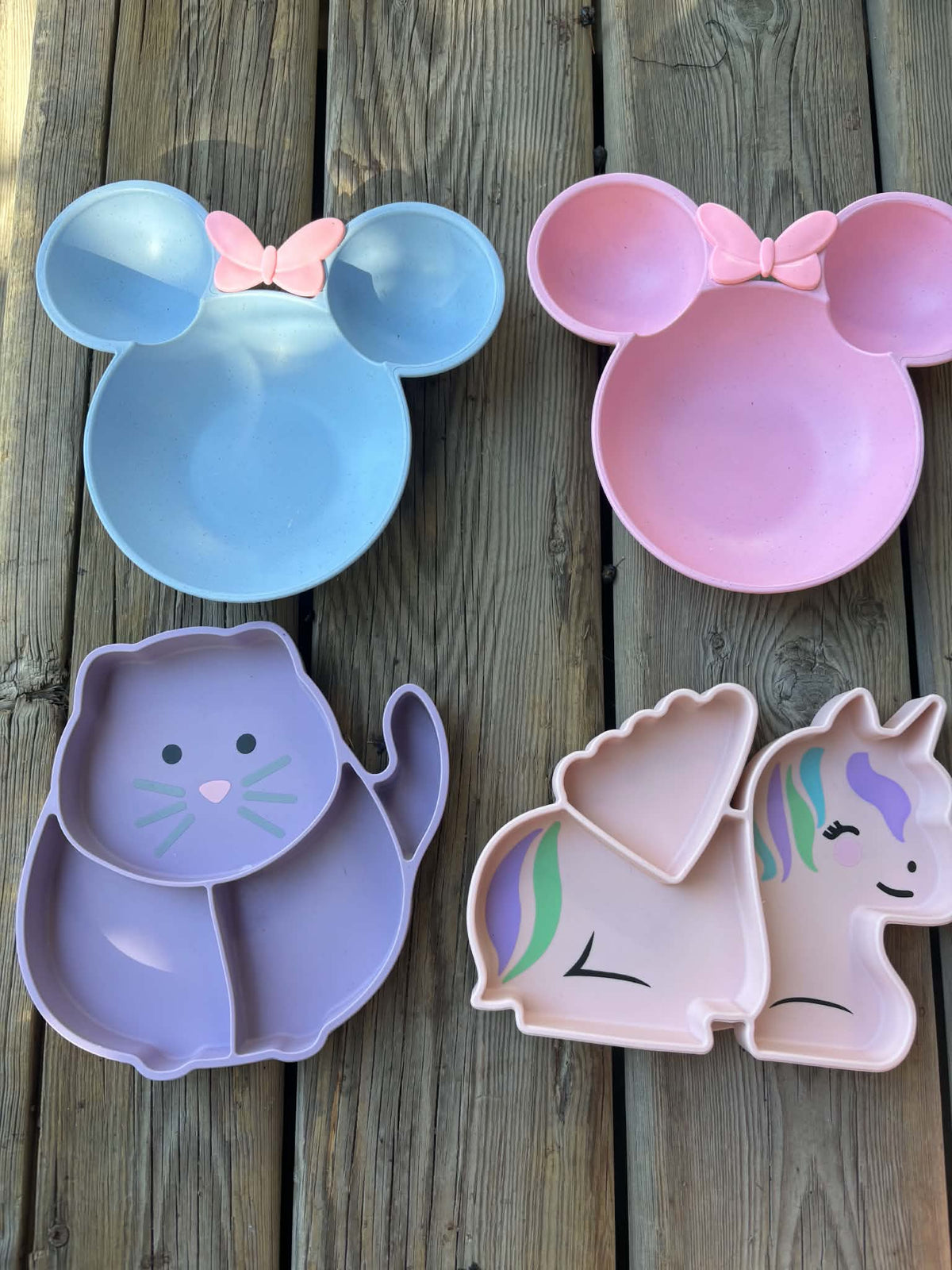 Plastic and silicone portion character plates