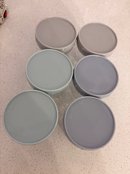 Glass baby food containers
