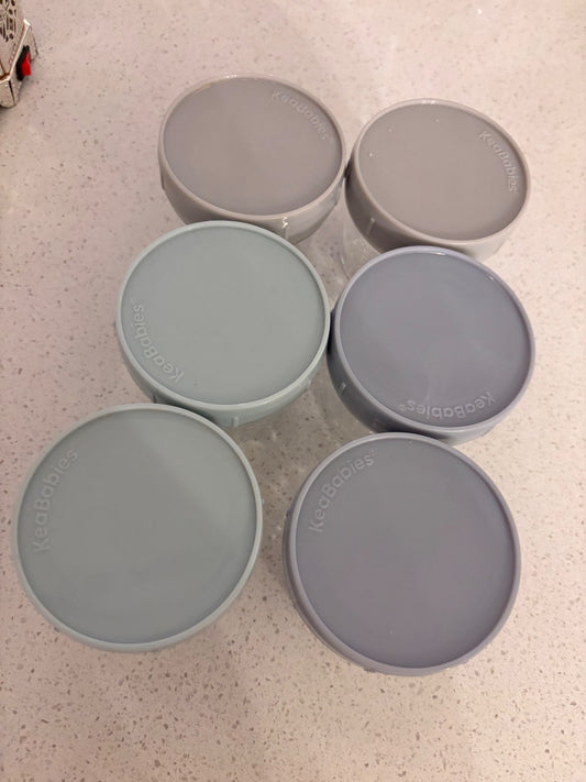 Glass baby food containers