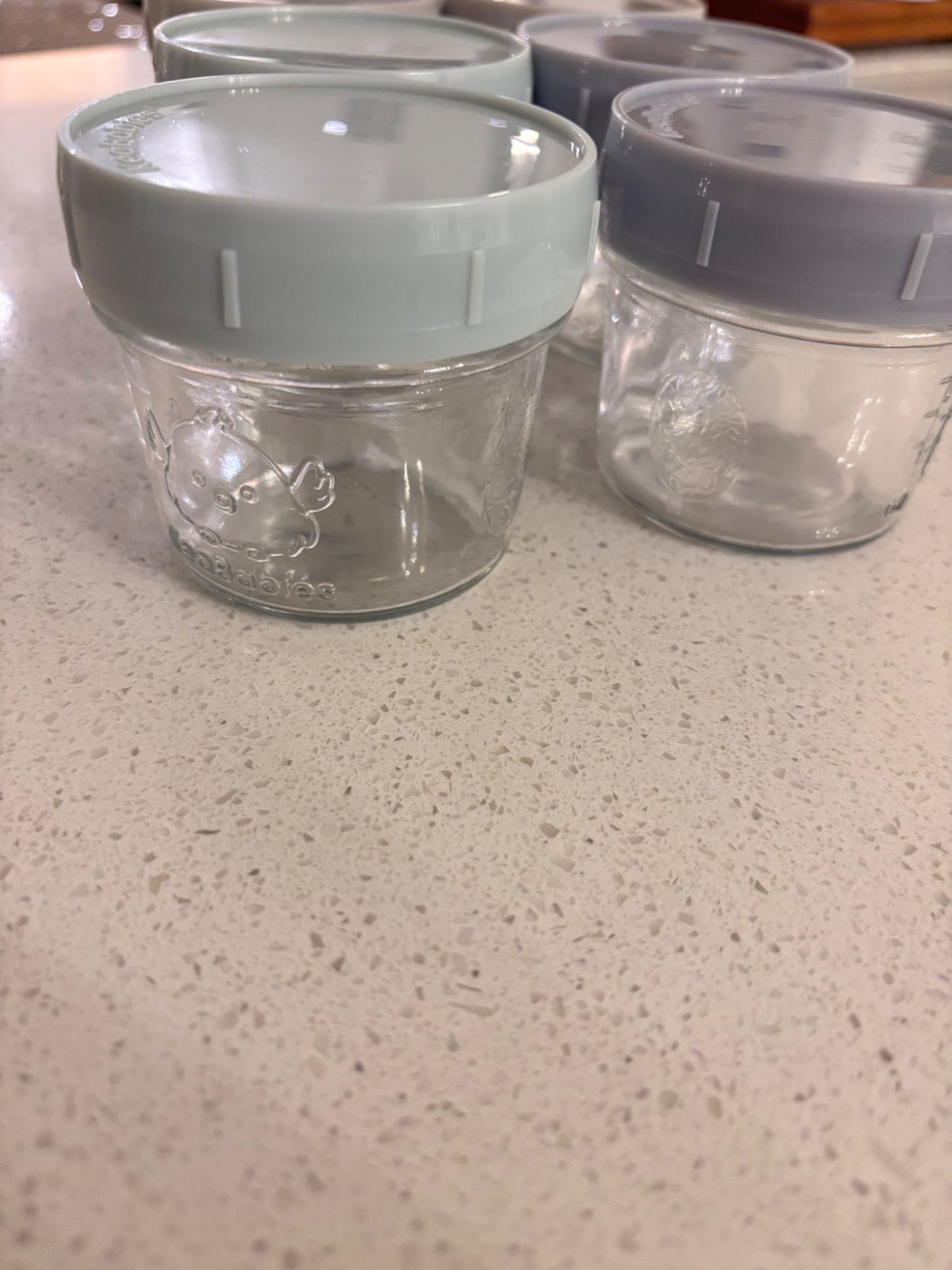 Glass baby food containers