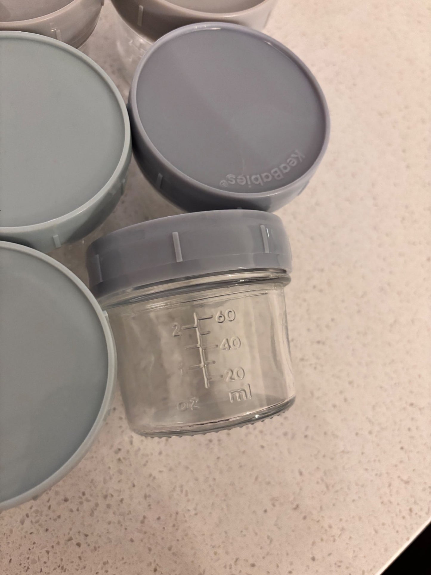 Glass baby food containers