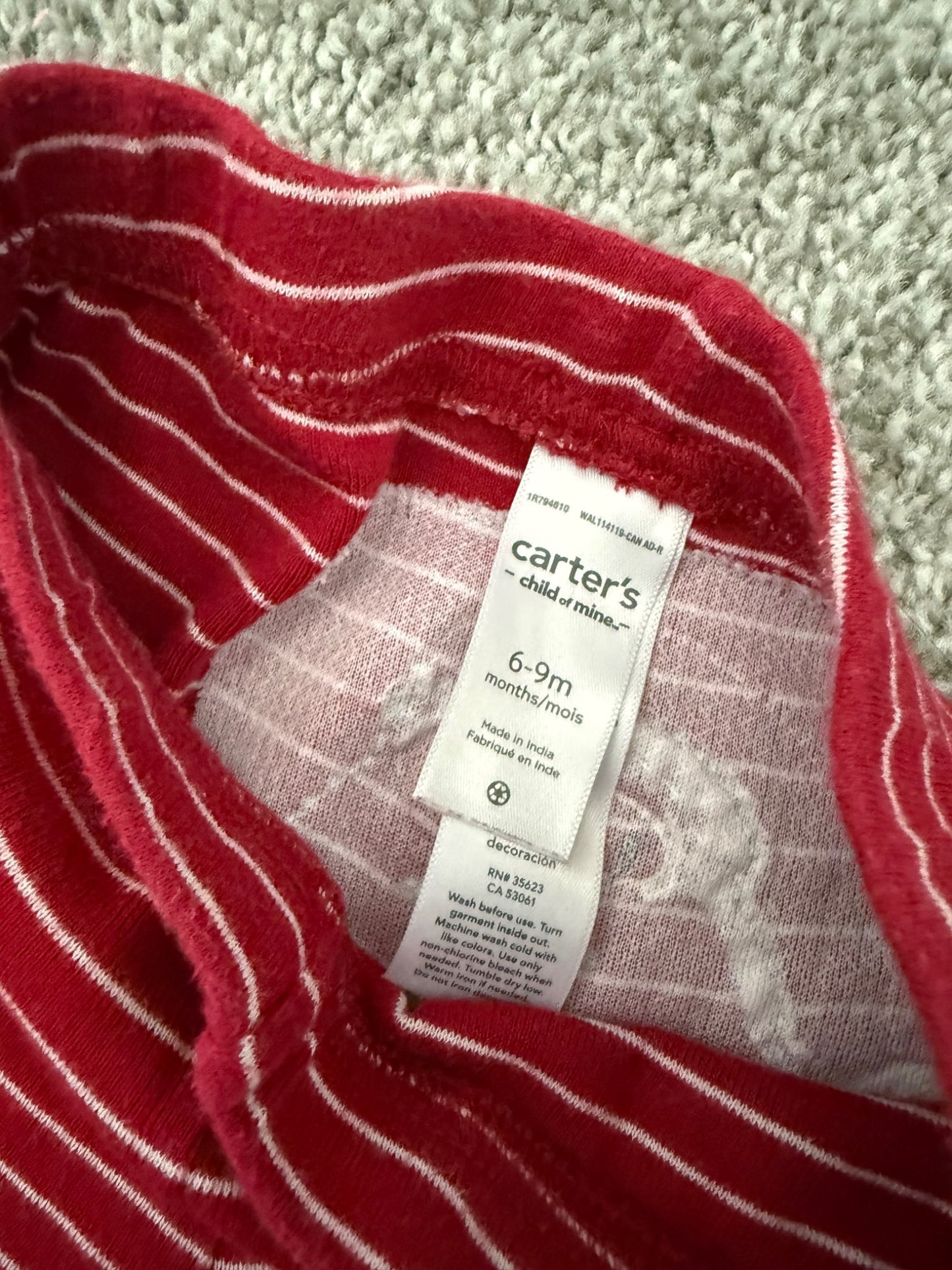 Santa pants carters 6-9 months , Kids 9 Month (6-9M)