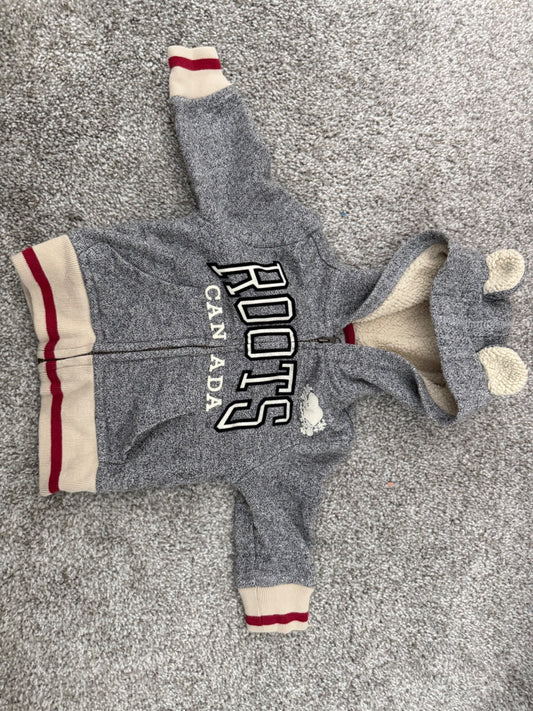 Baby Roots Zip up with Bear Ears on hood, Kids 6 Month (3-6M)