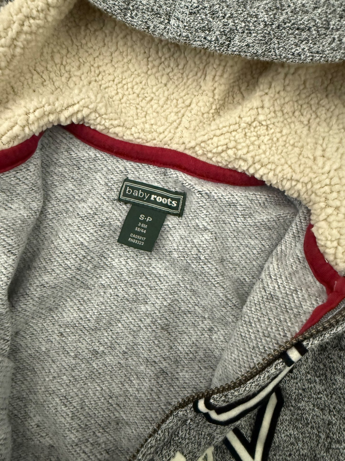Baby Roots Zip up with Bear Ears on hood, Kids 6 Month (3-6M)