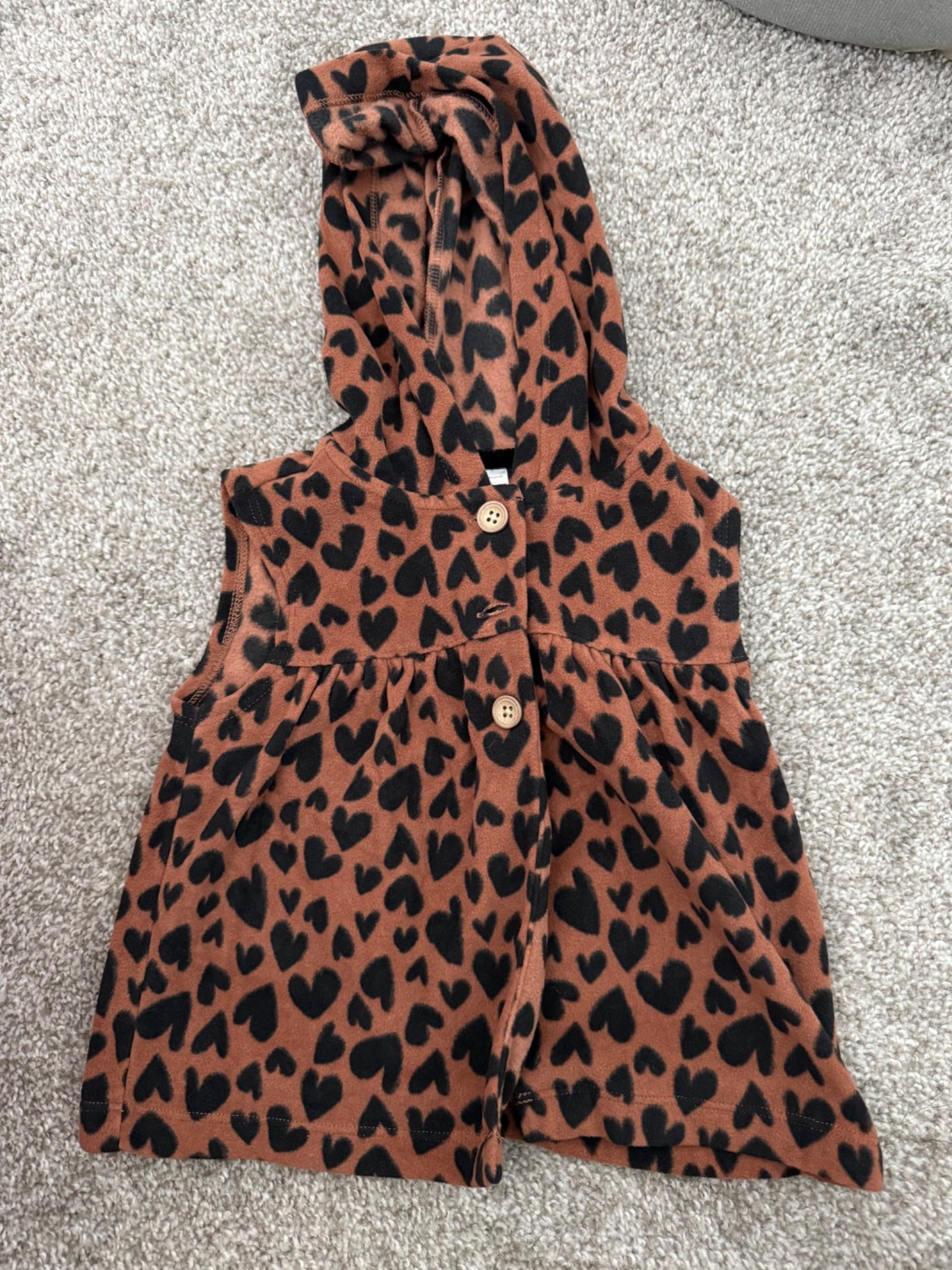Fleece hood sweater vest 24m, Kids 24 Month (18-24M)