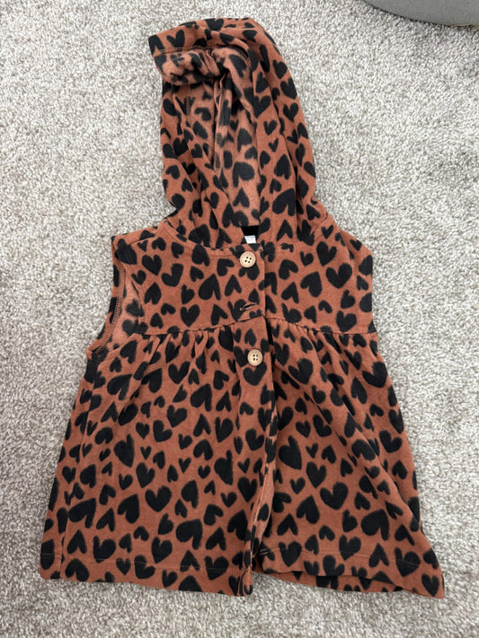 Fleece hood sweater vest 24m, Kids 24 Month (18-24M)