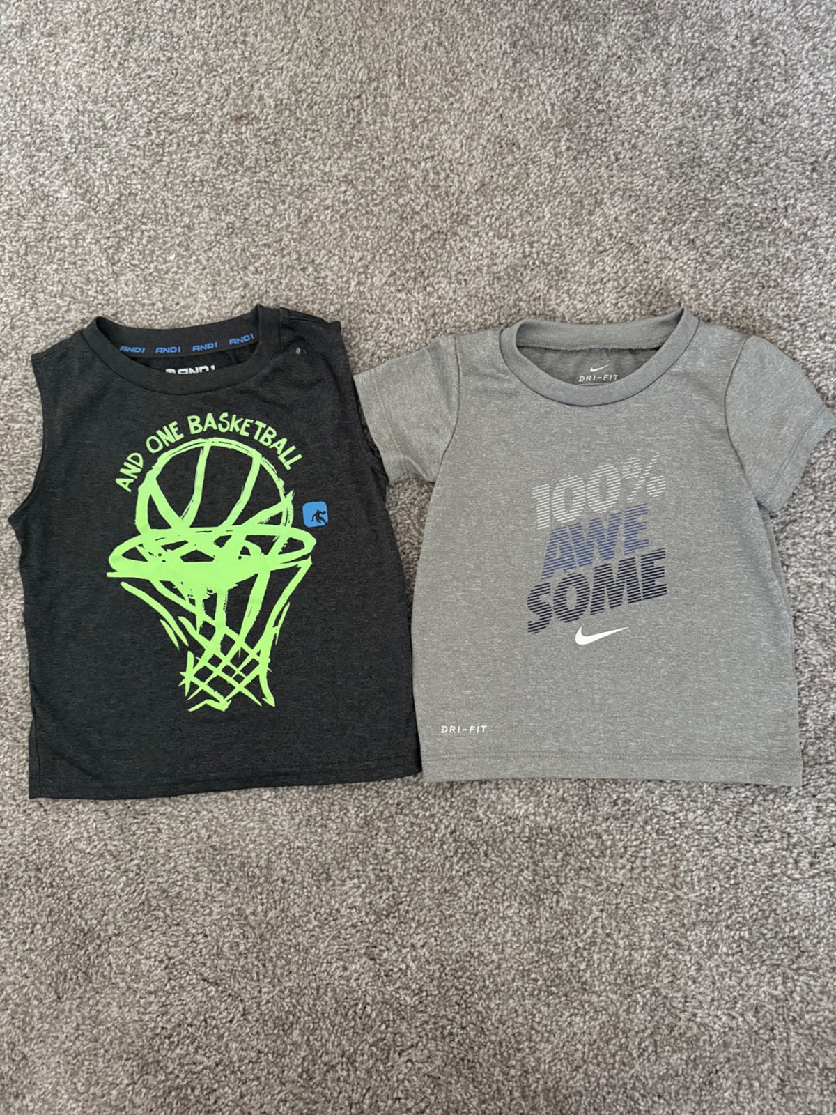 12-18 M sporty shirt bundle (Nike/and1), Kids 18 Month (12-18M)