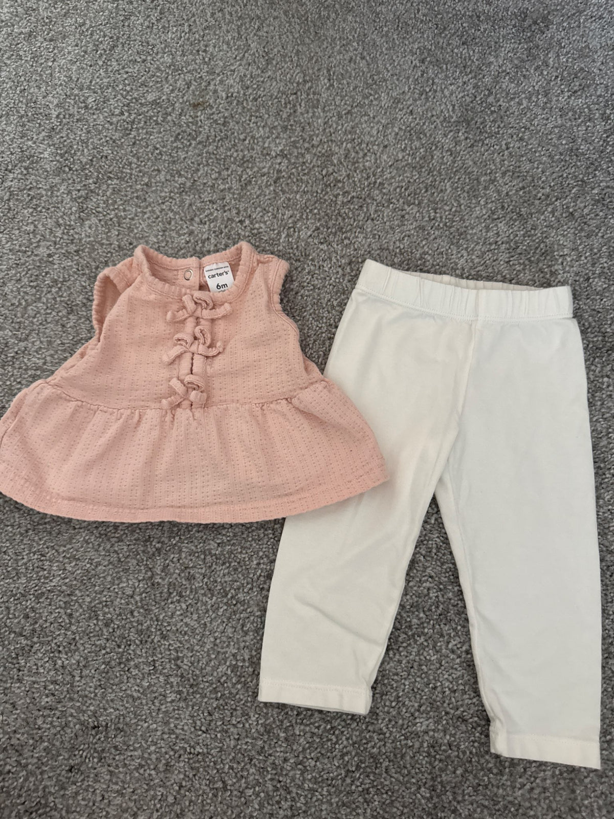 6M girls outfit cute bows , Kids 9 Month (6-9M)