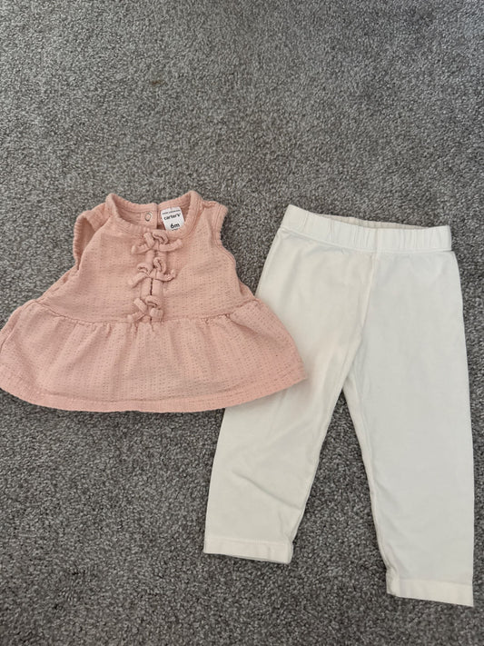 6M girls outfit cute bows , Kids 9 Month (6-9M)