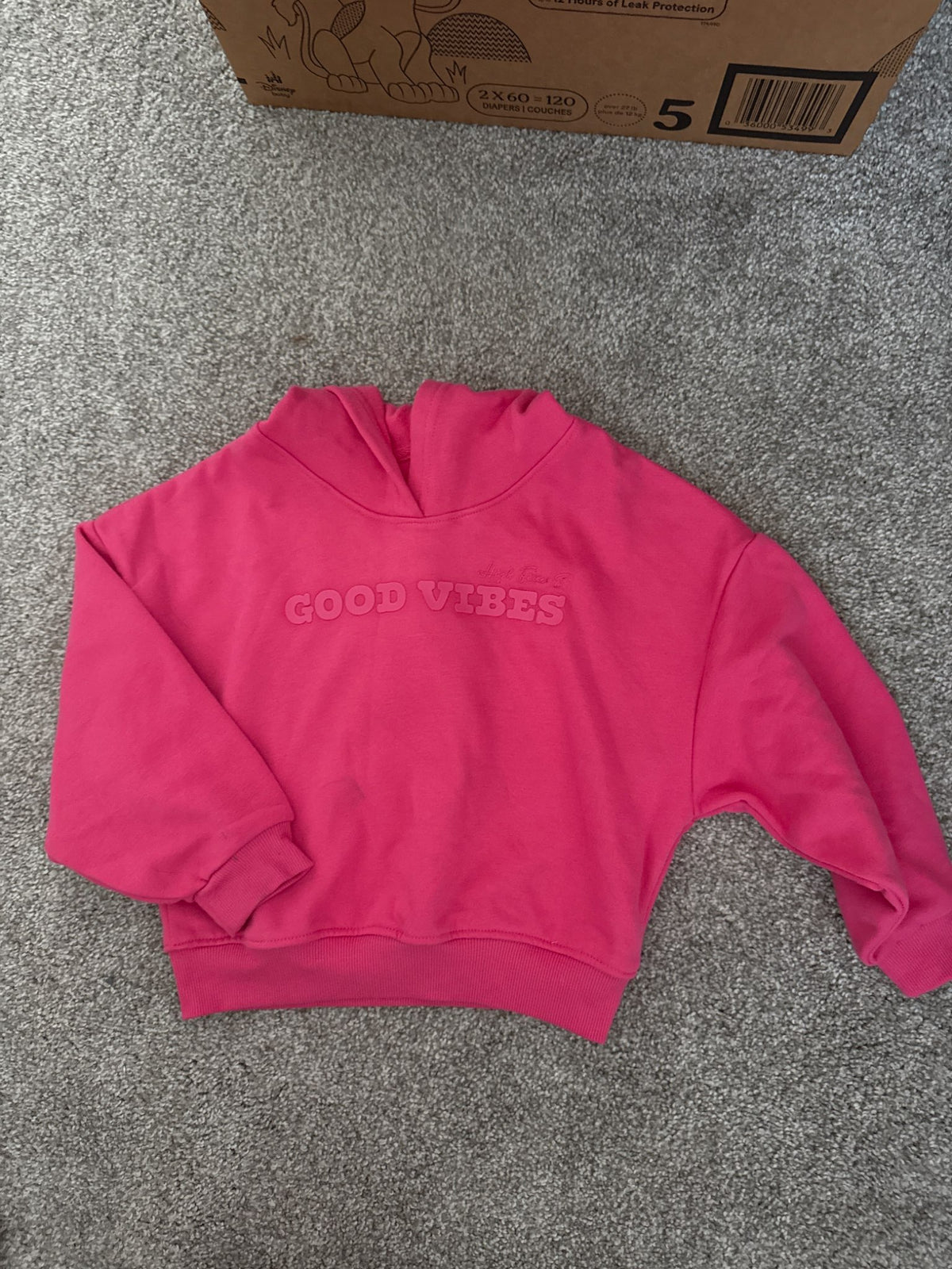 Girls pink hoodie size 6, Kids 6/6X
